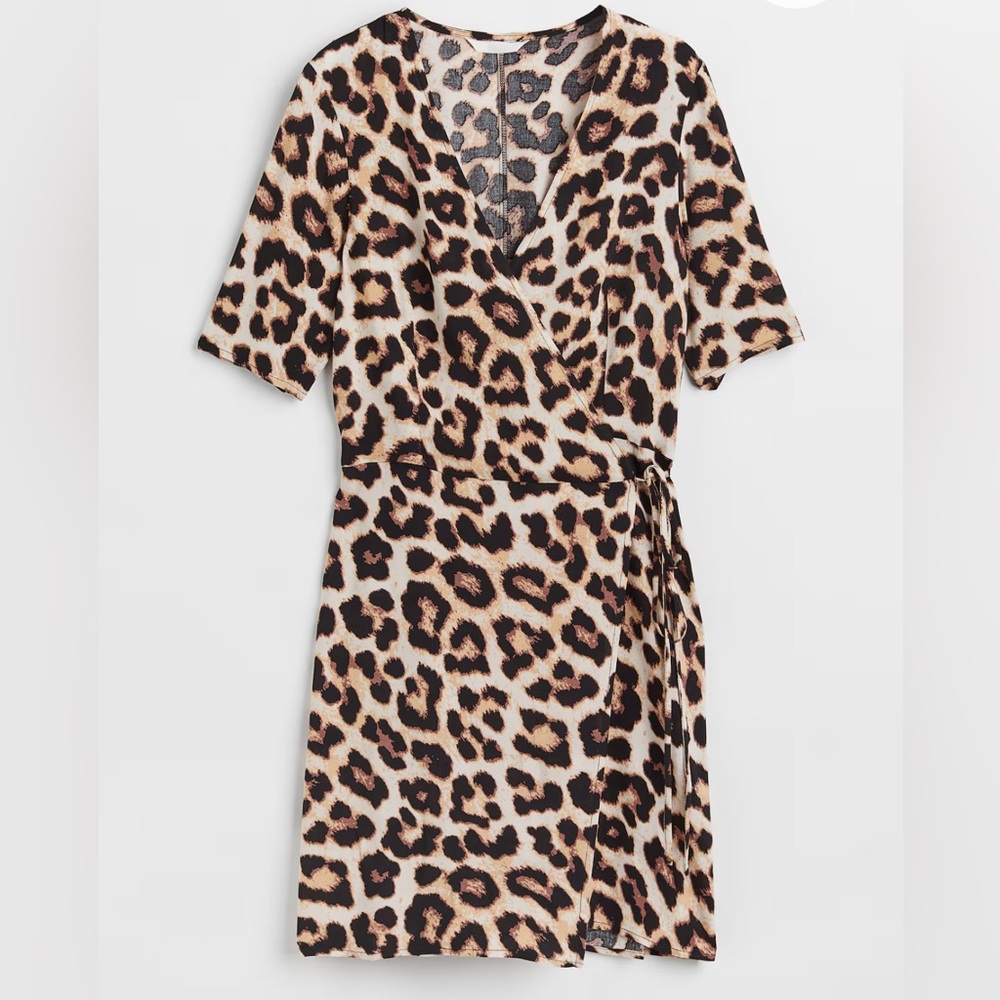 H&M Leopard Print Wrap Dress